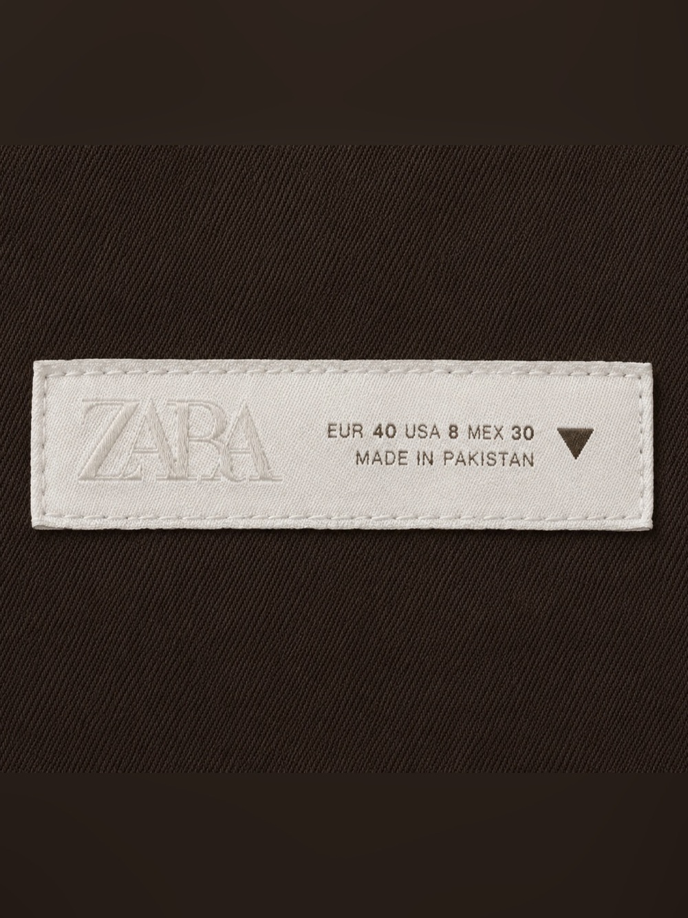 Zara Rich Chocolate Brown Wide Leg High Rise Frayed Hem Cropped Jeans Size 8 NWT - Picture 6 of 10